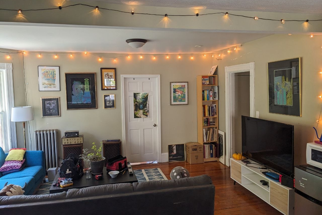 Living Room - 2 open rooms in a large & bright 4 bed/1 bath near campus, $1140/mo each Apartments