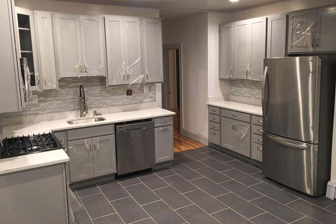 Kitchen - NO FEE Recently Renovated, Open Floor Plan, Boston 3BR near Longwood Medical Area