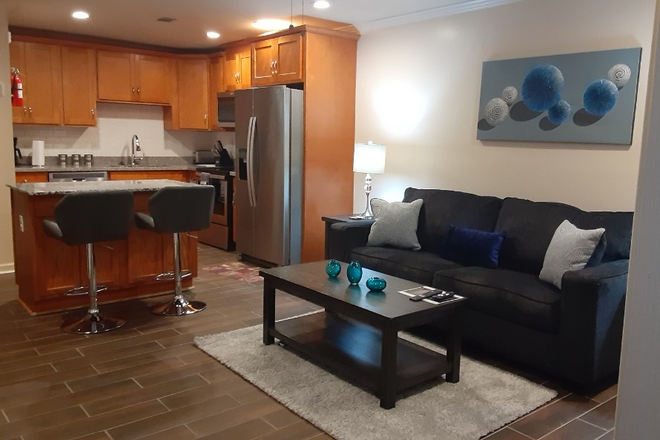 Apt F Livingroom - Kitchen - Jonte' Lake Apartments