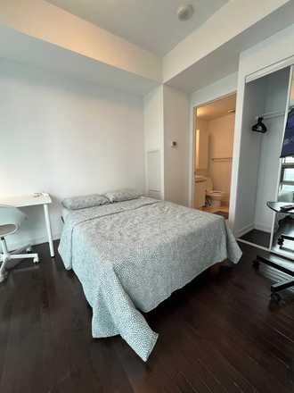 Master Room - Bedroom - Fully Furnished Private Rooms | ICE Condos Near Rogers Centre & CN Tower
