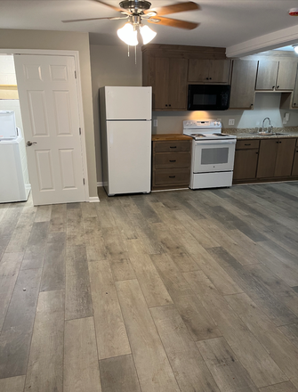 Kitchen with Laundry - 2 Bed/1 Bath Private Secluded Basement Apartment