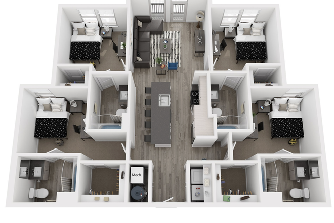 The floorplan - The Metropolitan Gainesville Apartments