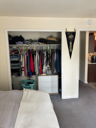 Bedroom - Closet - SPRING SUBLEASE FOR GIRLS ONLY- Upstairs Duplex - 20 minute walk to campus and Pearl St. Duplex