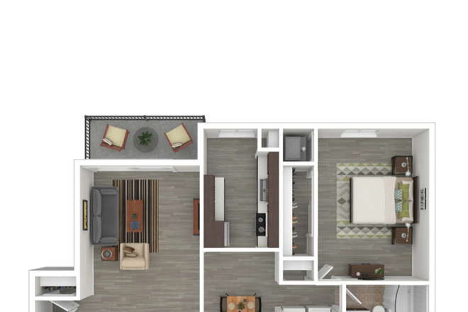Floorplan - 1 x 1 Tier 2 TerraceView Apartment