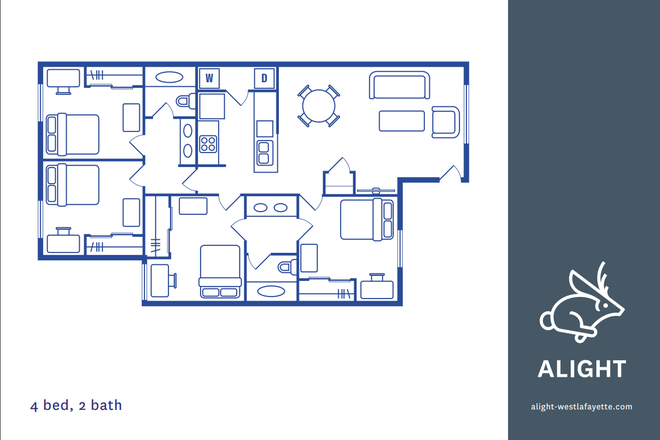 Floor plan of the spot - Alight West Lafayette Apartments