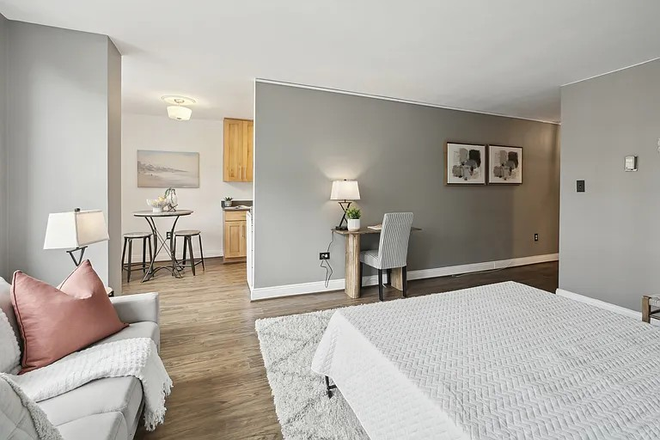 living - Van Ness Studio – 454 Sq Ft, Bright, Smartly Designed Living Space Apartments