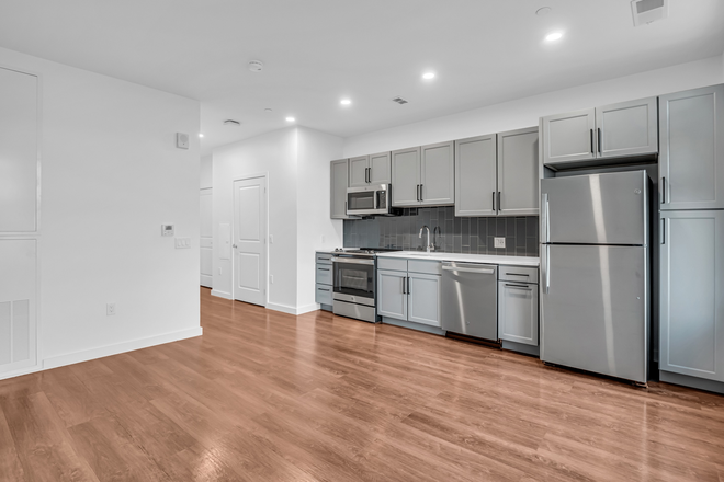 Kitchen - Waterfront Studios from $2,131.25 — Perfect for UMass Boston Students! Apartments