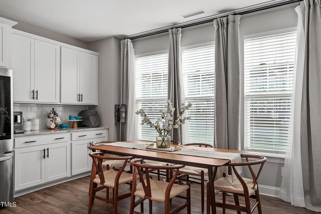 Dining Area - Modern 4-Beds, 3.5-baths Three Story Luxury Townhome in Prime Brier Creek | EV Charger | Fenced Yard