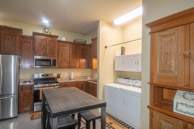Kitchen, dining, laundry - Cozy private apartment in Quiet area