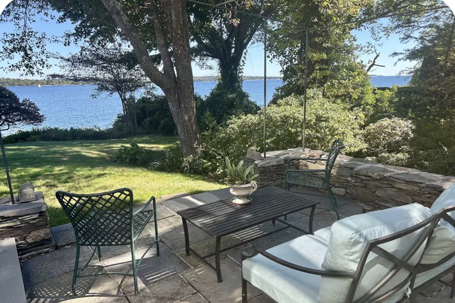 Side patio with fabulous views - Oceanfront Family Friendly Home Close to URI