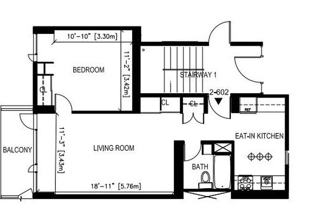 Layout - Spacious and sunny 1B1B in Peabody Terrace Apartments