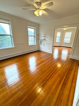 Living and dining rooms from kitchen - Sunny & Spacious 2 Bd 1 bath near Harvard & Central Sq