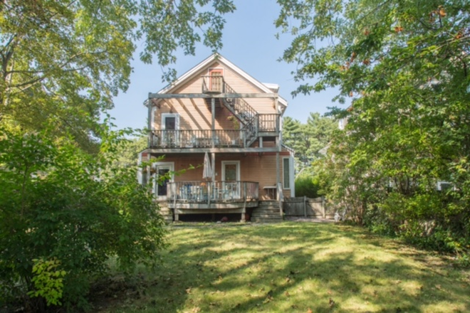 back of house - Large duplex 1 bedroom overlooking Fresh Pond 1 mile from campus Duplex