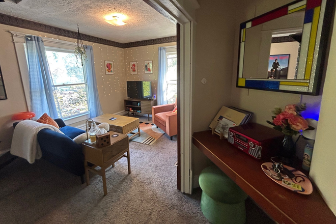 Entrance/ Living Room - LEASING JAN - JULY 2027 ONLY: Large Loft Style 1 Bedroom Apartment, Close to Campus