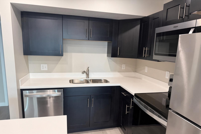 Kitchen - 2 Bedroom, 1 Bath walking to Trax, University Condo