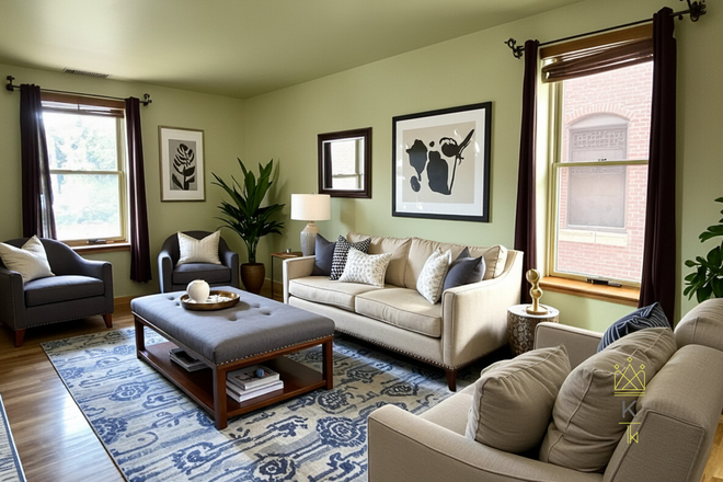 living room - Charming Symphony 1 bed with AC and updated kitchen - NO FEE - for July 1st Apartments