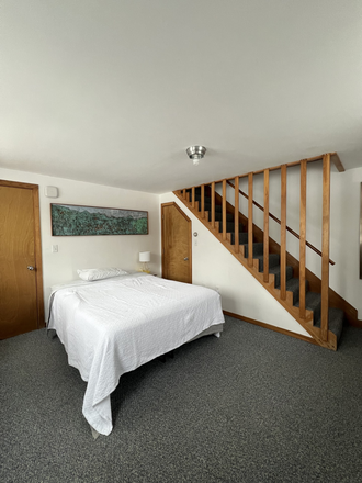 bedroom showing closet and stair - Quiet 2-room suite with private bath, in private home