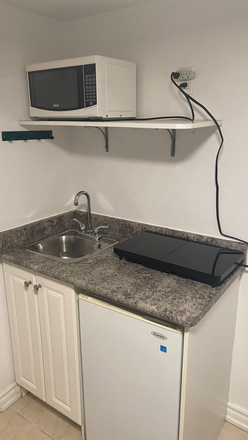 kichen - Unit 5: Half-basement private room with mini kitchen, fridge, shower & bathroom