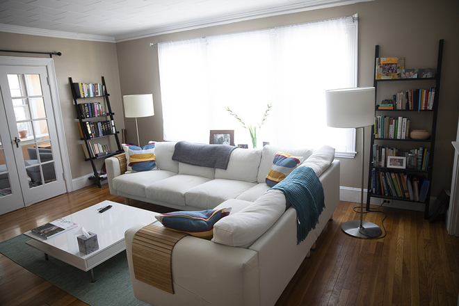 Living Room - East Arlington Apartment-a mile from Davis Sq