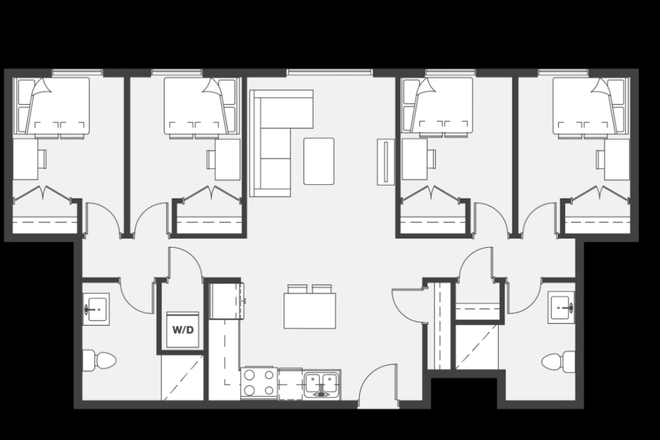 Layout of the apartment - Fuse Apartments