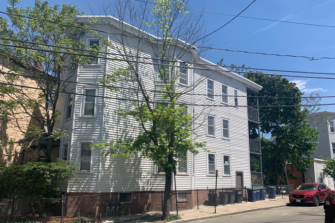 Side view from the corner of Calvin St. and Dimick St. - 2 fully furnished rooms in 4BR/1BA  are av. June 1st for summer only, 12 min walk to Harvard T. Condo