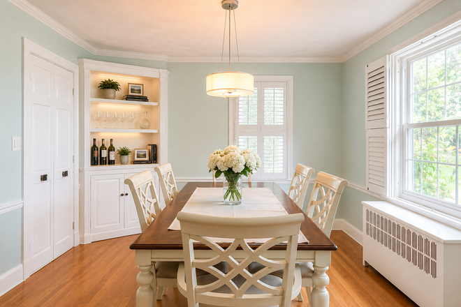 dinner room - Chestnut Hill 4BR Near T | Baker School | Garage + Finished Basement House