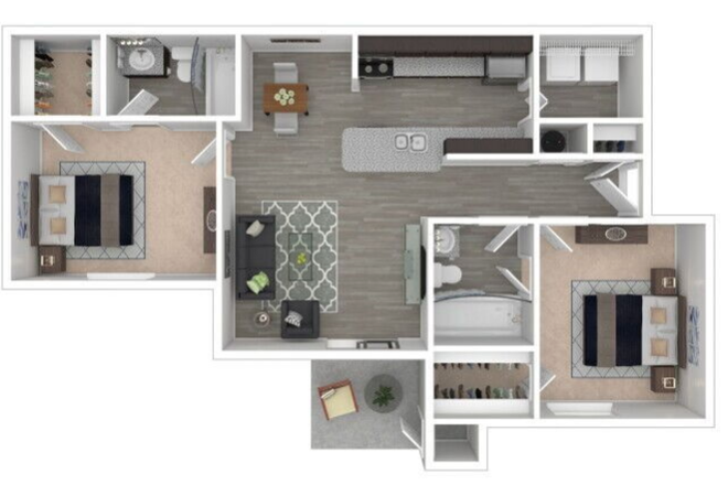 floorplan - The Lakes Bellevue Apartments