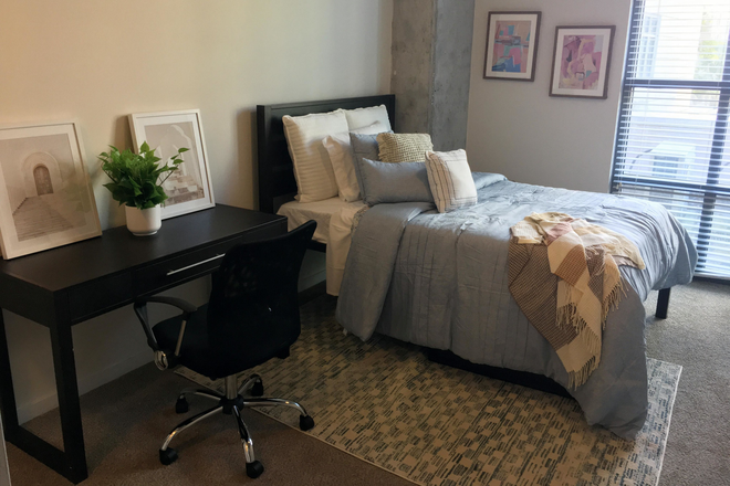 Bedroom - 3 units are available in a 4 Bed / 4 Bath / Hall / Kitchen apartment.