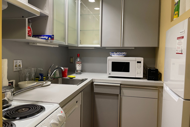 View of the kitchen in its current state: I don't use it much so lots more space for whatever you need to bring! - HUH Large Room close to Law School Apartments