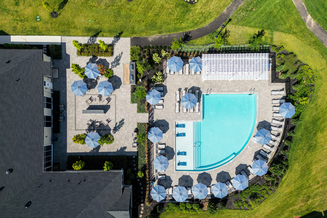 Heated pool, sundeck, and open green space - Unfurished 1BR apt-Forge Circle-Pennington