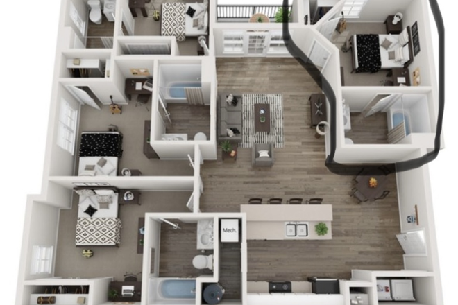 bedroom - Quarry Trail  Spring Sublet Needed