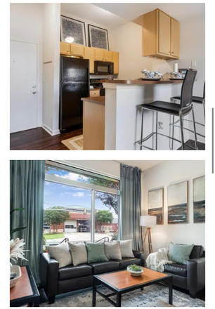 Living room and kitchen - Campus Crossing Highland