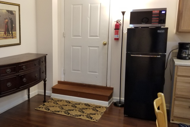 Entrance - Nice, well-lit, basement studio apartment in a private home in Kirkwood