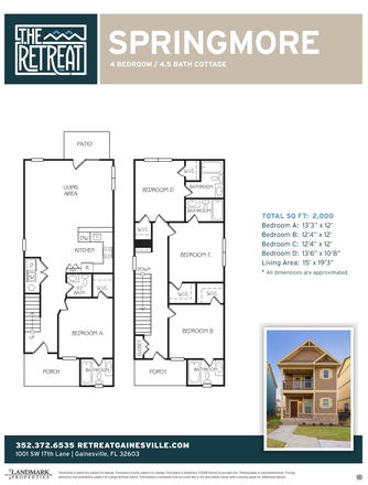 Floorplan - The Retreat Apartments Summer 2025 Sublease