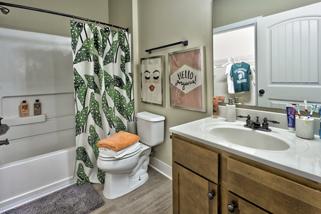 bathroom - The Lodges of East Lansing Apartments