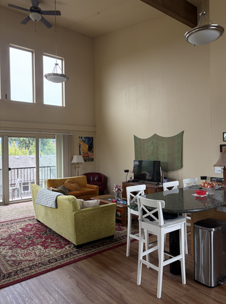 Common Area (excluding kitchen) - Kokanee Place Unit A, 20 Minute Walk From Knight Library, Large Sun-Soaked Living Room