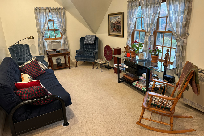 Living room - Fully furnished 1 Bedroom apartment Includes all utilities (high speed internet extra)