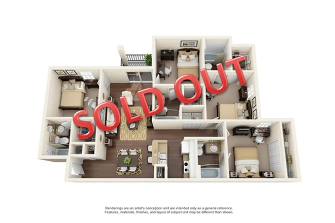 Floor plan 4x4 - College Station 4x4 (all guys)