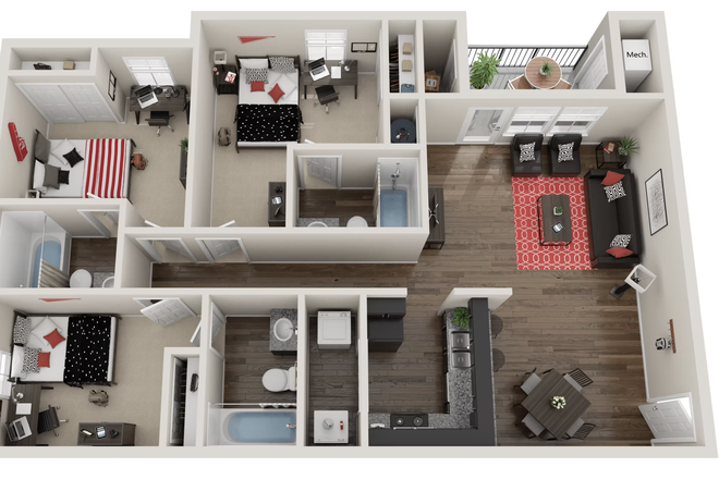 Floor Plan - The Club at Chandler Crossing Apartments