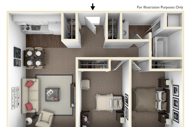 Apartment floorplan - Riverside Apartments