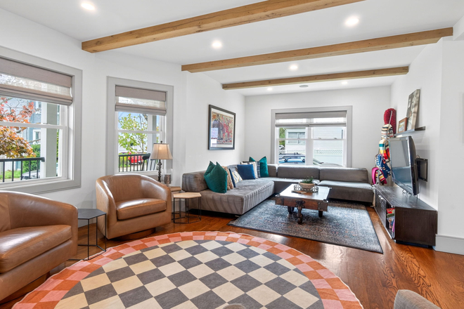Living Room - Rare Medford Single-Family — 5BR/3.5BA, 3000sf, Walk to Green Line, Furnished Option House