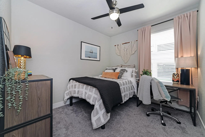 Private furnished bedroom with natural light - Alsanders GNV