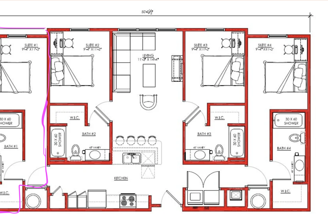 Circled area is the space you are renting - Park 37 Apartment – Spacious Room, Private Bath, Fully Furnished
