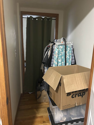 Room Entryway/ closet (curtain and coatrack borrow for free) - Spring-Summer 4-bed 1-bath apt. sublet: Right across from EXP and ISEC buildings!