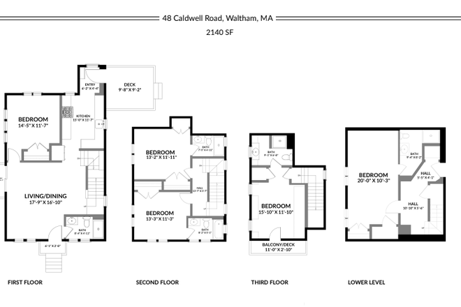 . - Newer 5-Bed/5-Bath Waltham Home with Decks and Parking