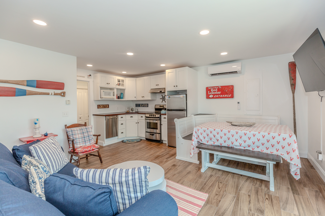 Living Room - Narragansett Coastal Charmer with Private Beach & Ocean Views! House