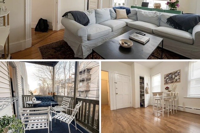living room, porch, dining - Mission Hill 4 bed girls apt for a year lease starting this fall!!