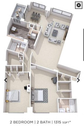 Floor plan - Apartment Available Close to Campus for the Year