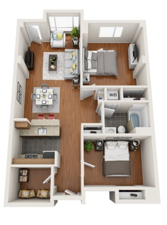 1bed 1hall & 1den - Peninsula Apartments 375-218