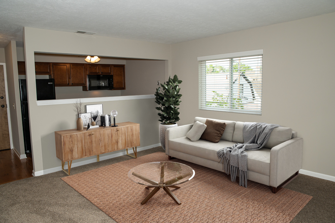 Living toward kitchen - Hanscom Court Apartments